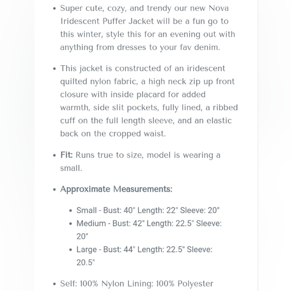 Iridescent Puffer Jacket - Picture 5 of 5